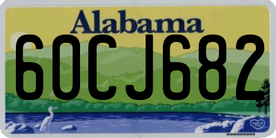 AL license plate 60CJ682