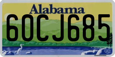 AL license plate 60CJ685