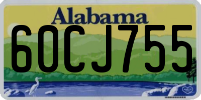 AL license plate 60CJ755