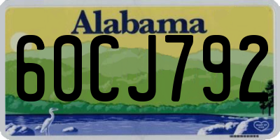 AL license plate 60CJ792