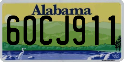 AL license plate 60CJ911