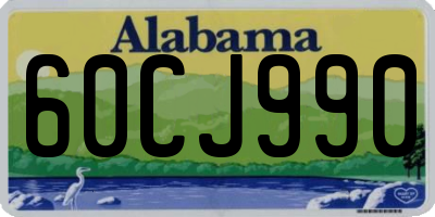AL license plate 60CJ990