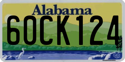 AL license plate 60CK124