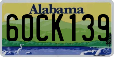 AL license plate 60CK139
