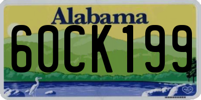 AL license plate 60CK199