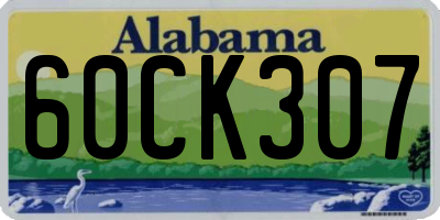 AL license plate 60CK307
