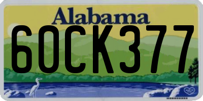 AL license plate 60CK377