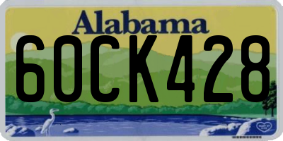 AL license plate 60CK428