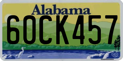 AL license plate 60CK457