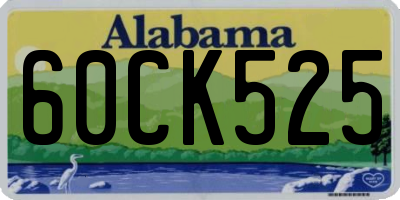 AL license plate 60CK525