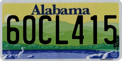 AL license plate 60CL415
