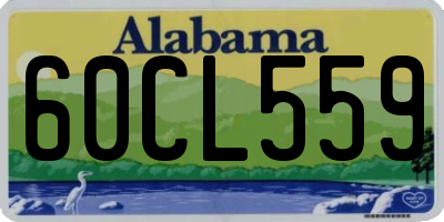 AL license plate 60CL559