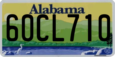 AL license plate 60CL710