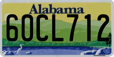 AL license plate 60CL712