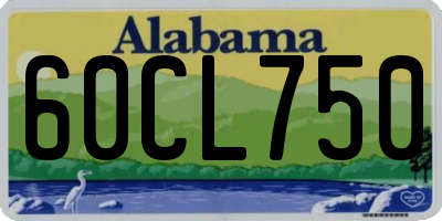 AL license plate 60CL750