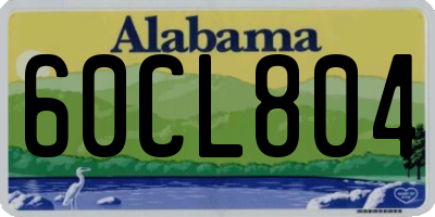 AL license plate 60CL804