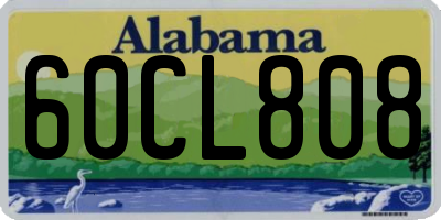 AL license plate 60CL808