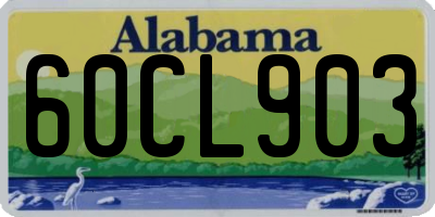 AL license plate 60CL903