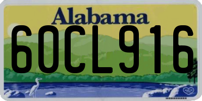 AL license plate 60CL916