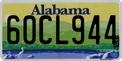 AL license plate 60CL944