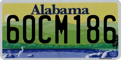 AL license plate 60CM186