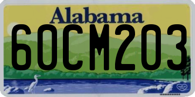 AL license plate 60CM203