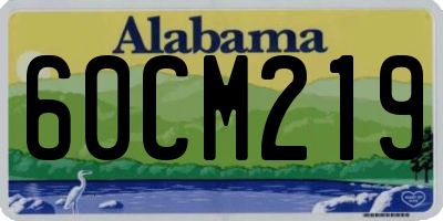 AL license plate 60CM219