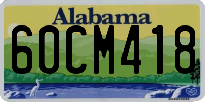 AL license plate 60CM418