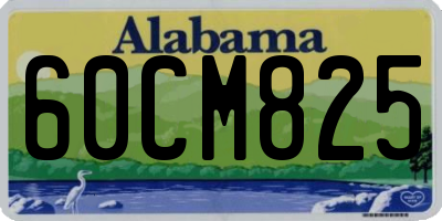 AL license plate 60CM825