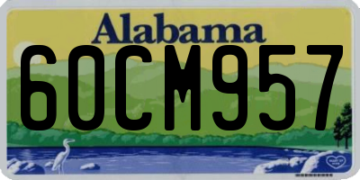AL license plate 60CM957