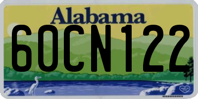 AL license plate 60CN122