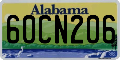 AL license plate 60CN206