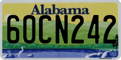 AL license plate 60CN242