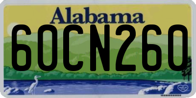 AL license plate 60CN260