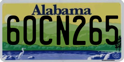 AL license plate 60CN265