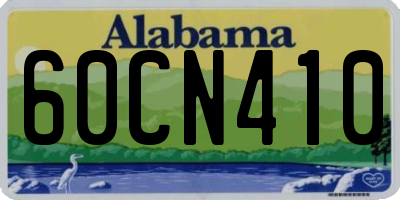 AL license plate 60CN410