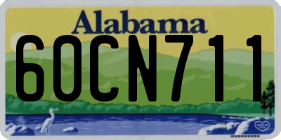 AL license plate 60CN711
