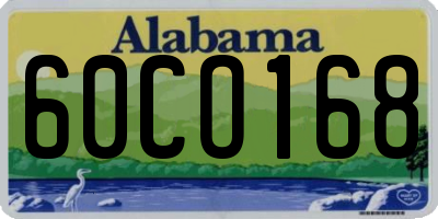 AL license plate 60CO168