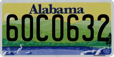 AL license plate 60CO632