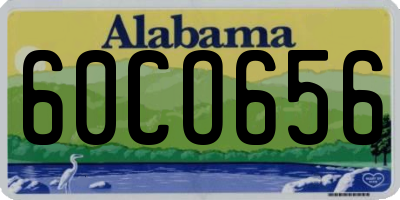AL license plate 60CO656