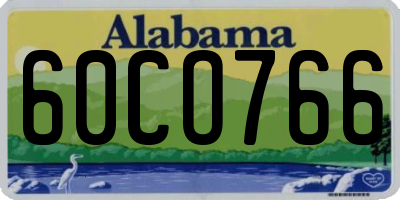 AL license plate 60CO766