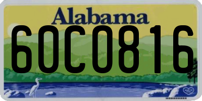 AL license plate 60CO816
