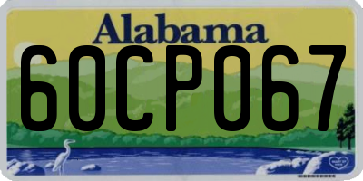 AL license plate 60CP067
