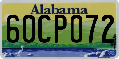 AL license plate 60CP072