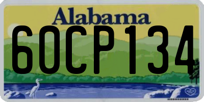 AL license plate 60CP134