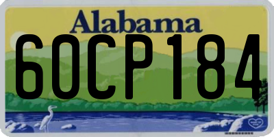 AL license plate 60CP184