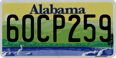 AL license plate 60CP259