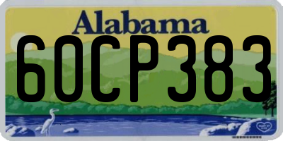 AL license plate 60CP383