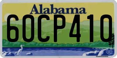 AL license plate 60CP410