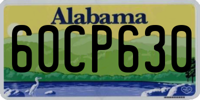 AL license plate 60CP630